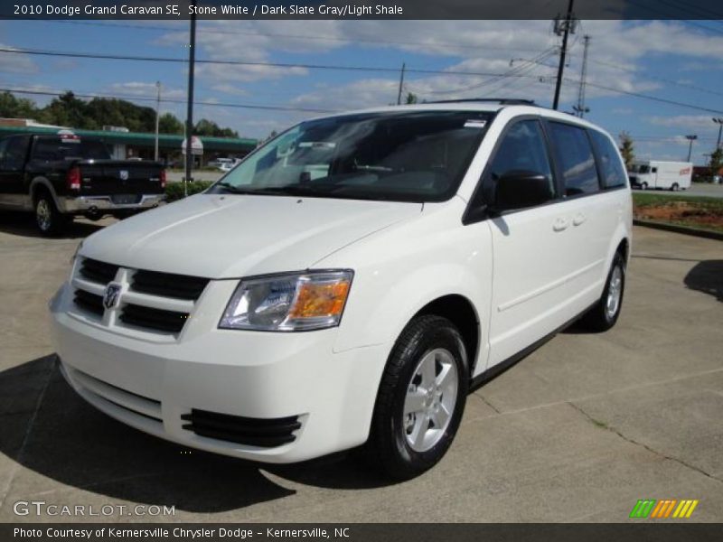 Stone White / Dark Slate Gray/Light Shale 2010 Dodge Grand Caravan SE