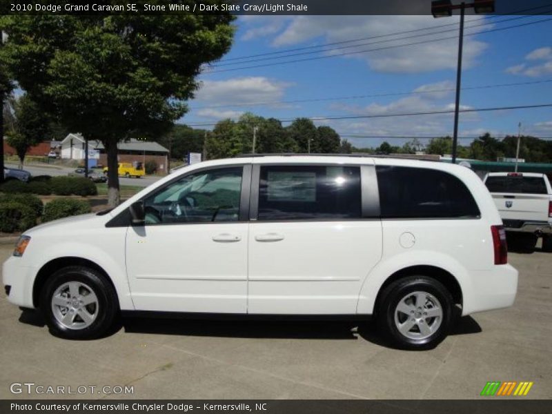 Stone White / Dark Slate Gray/Light Shale 2010 Dodge Grand Caravan SE