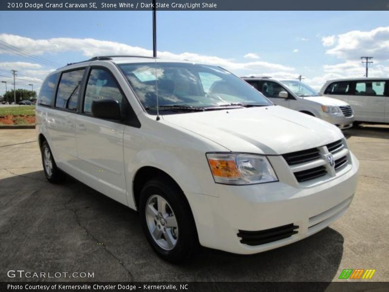 Stone White / Dark Slate Gray/Light Shale 2010 Dodge Grand Caravan SE