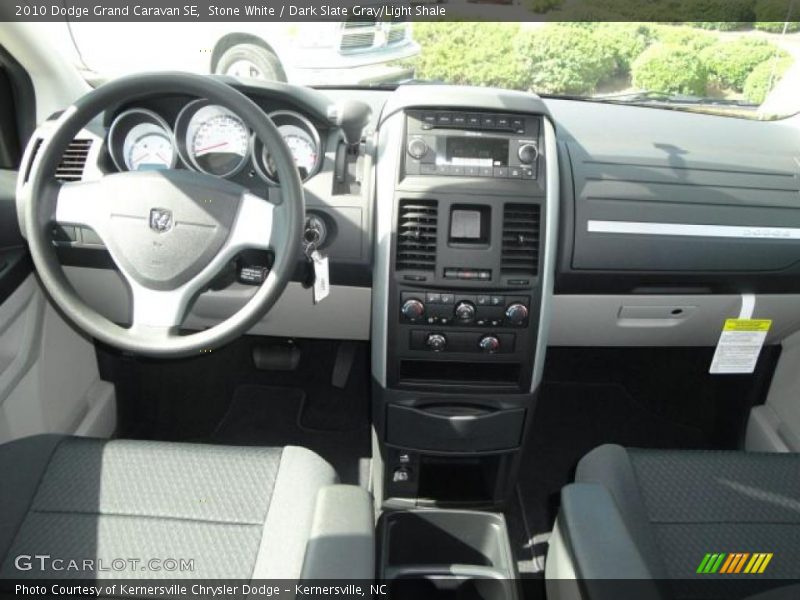 Stone White / Dark Slate Gray/Light Shale 2010 Dodge Grand Caravan SE