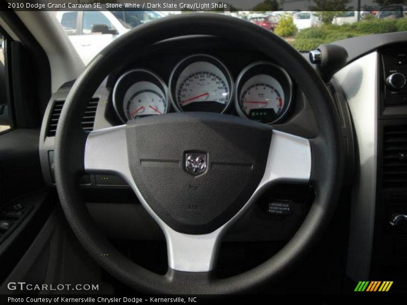 Stone White / Dark Slate Gray/Light Shale 2010 Dodge Grand Caravan SE