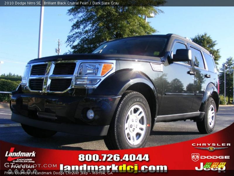 Brilliant Black Crystal Pearl / Dark Slate Gray 2010 Dodge Nitro SE