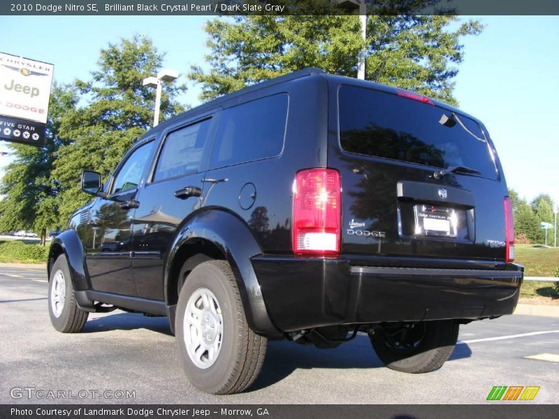 Brilliant Black Crystal Pearl / Dark Slate Gray 2010 Dodge Nitro SE