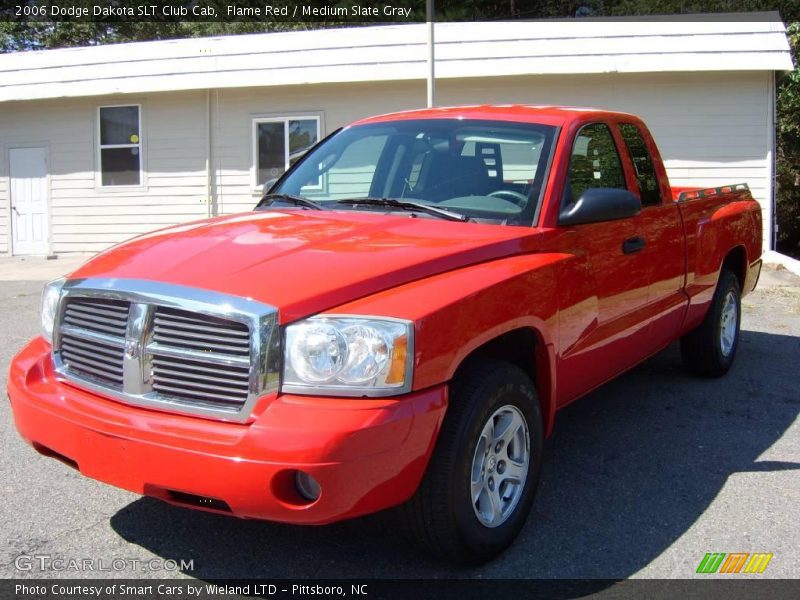 Flame Red / Medium Slate Gray 2006 Dodge Dakota SLT Club Cab