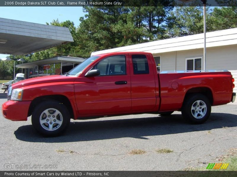 Flame Red / Medium Slate Gray 2006 Dodge Dakota SLT Club Cab