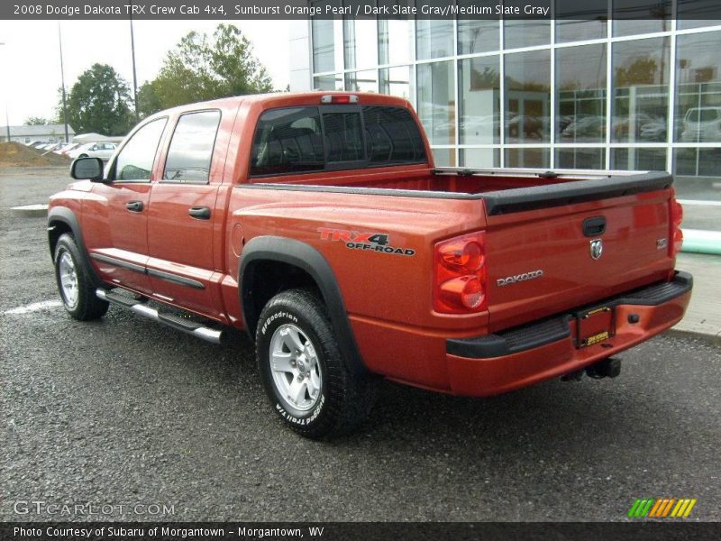 Sunburst Orange Pearl / Dark Slate Gray/Medium Slate Gray 2008 Dodge Dakota TRX Crew Cab 4x4
