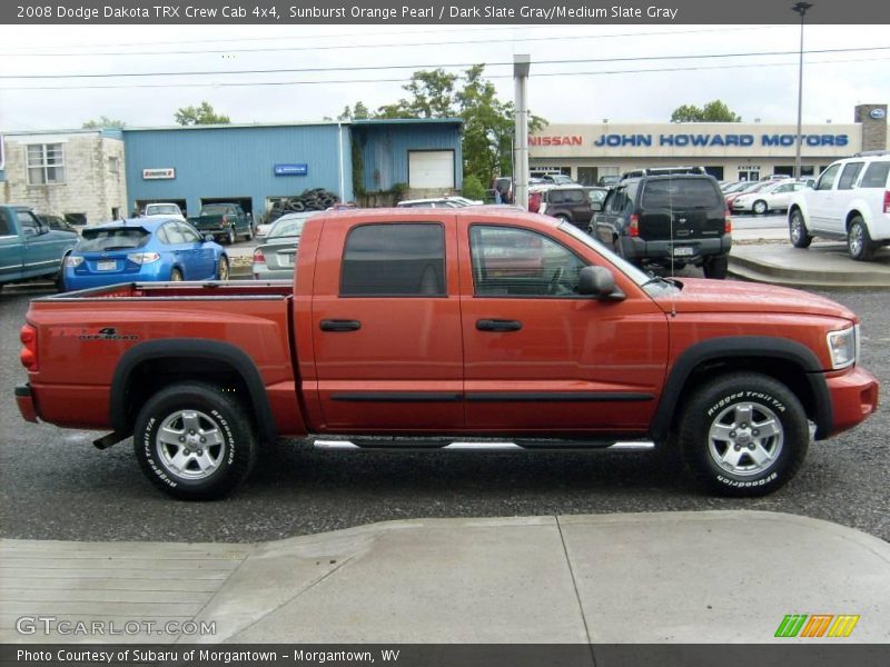 Sunburst Orange Pearl / Dark Slate Gray/Medium Slate Gray 2008 Dodge Dakota TRX Crew Cab 4x4