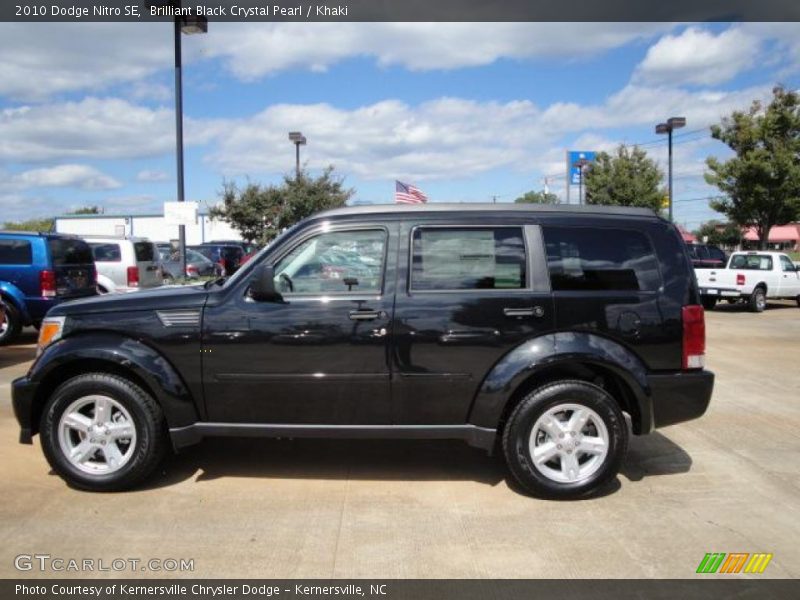 Brilliant Black Crystal Pearl / Khaki 2010 Dodge Nitro SE