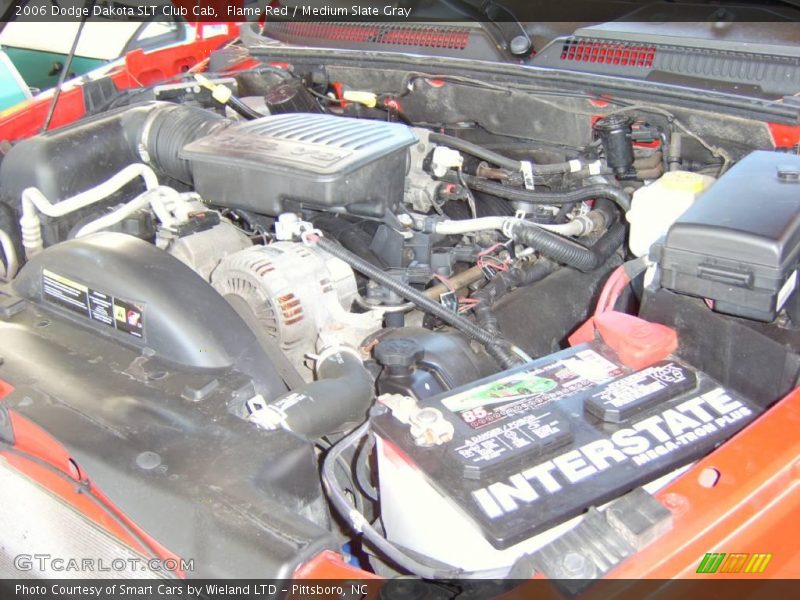 Flame Red / Medium Slate Gray 2006 Dodge Dakota SLT Club Cab