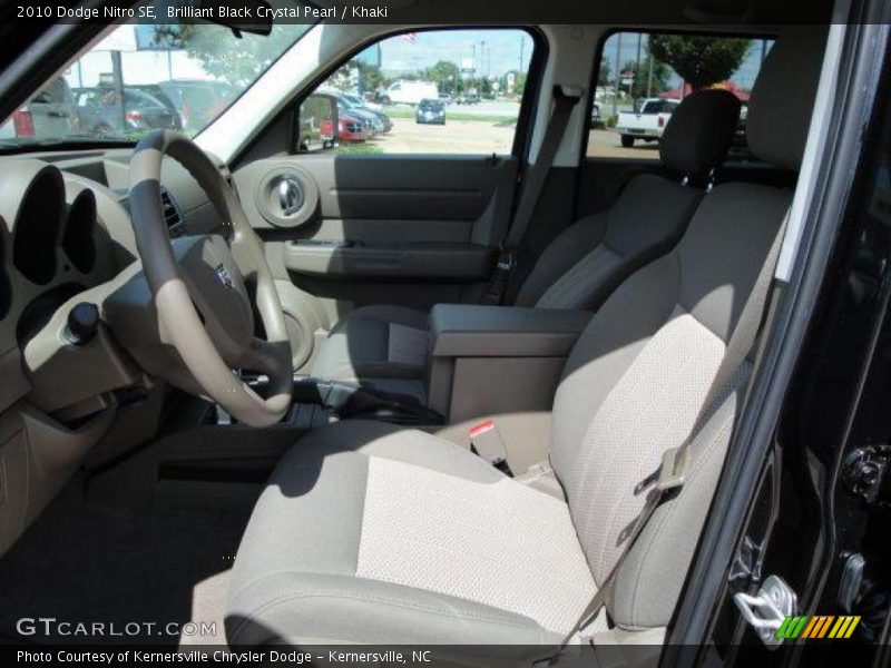Brilliant Black Crystal Pearl / Khaki 2010 Dodge Nitro SE