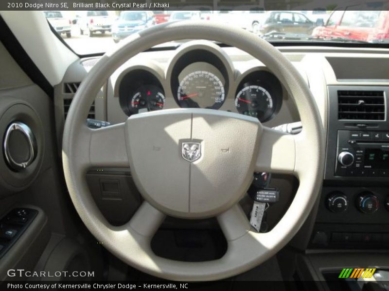 Brilliant Black Crystal Pearl / Khaki 2010 Dodge Nitro SE