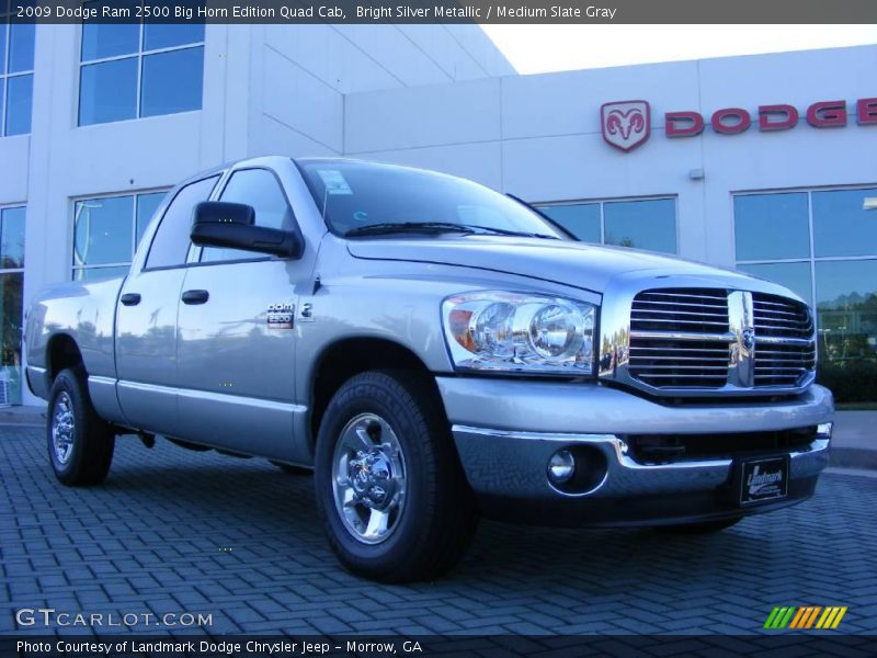 Bright Silver Metallic / Medium Slate Gray 2009 Dodge Ram 2500 Big Horn Edition Quad Cab