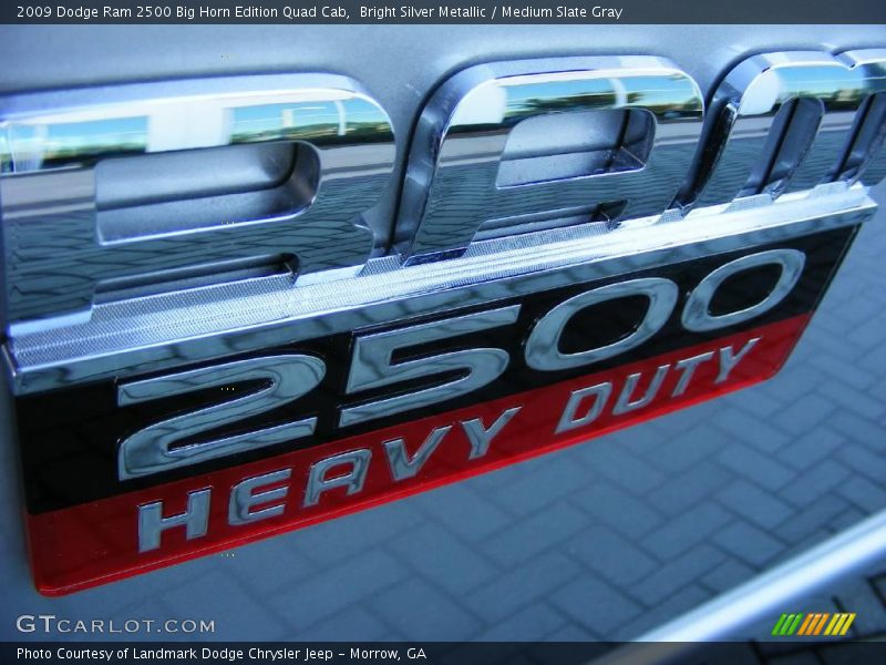 Bright Silver Metallic / Medium Slate Gray 2009 Dodge Ram 2500 Big Horn Edition Quad Cab