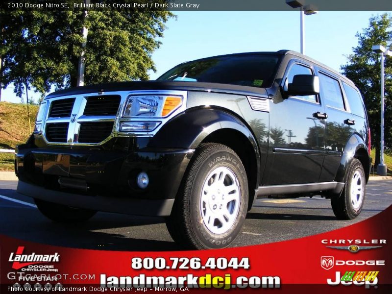 Brilliant Black Crystal Pearl / Dark Slate Gray 2010 Dodge Nitro SE