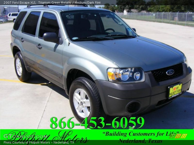 Titanium Green Metallic / Medium/Dark Flint 2007 Ford Escape XLS