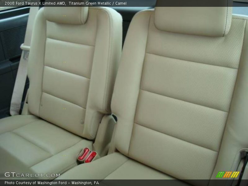 Titanium Green Metallic / Camel 2008 Ford Taurus X Limited AWD