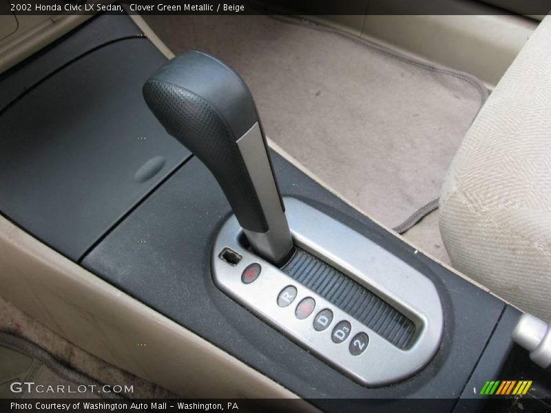 Clover Green Metallic / Beige 2002 Honda Civic LX Sedan