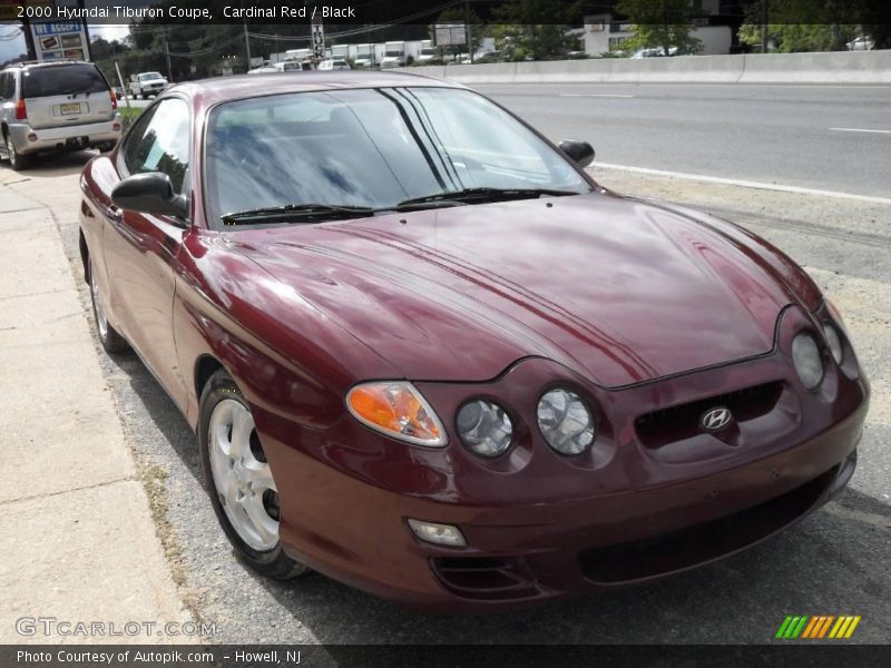 Cardinal Red / Black 2000 Hyundai Tiburon Coupe