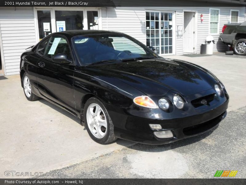 Jet Black / Black/Gray 2001 Hyundai Tiburon