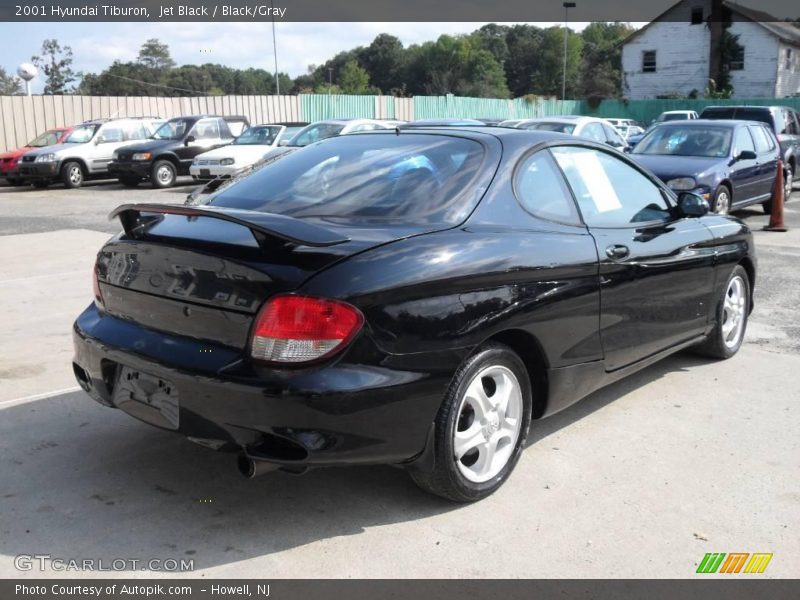 Jet Black / Black/Gray 2001 Hyundai Tiburon