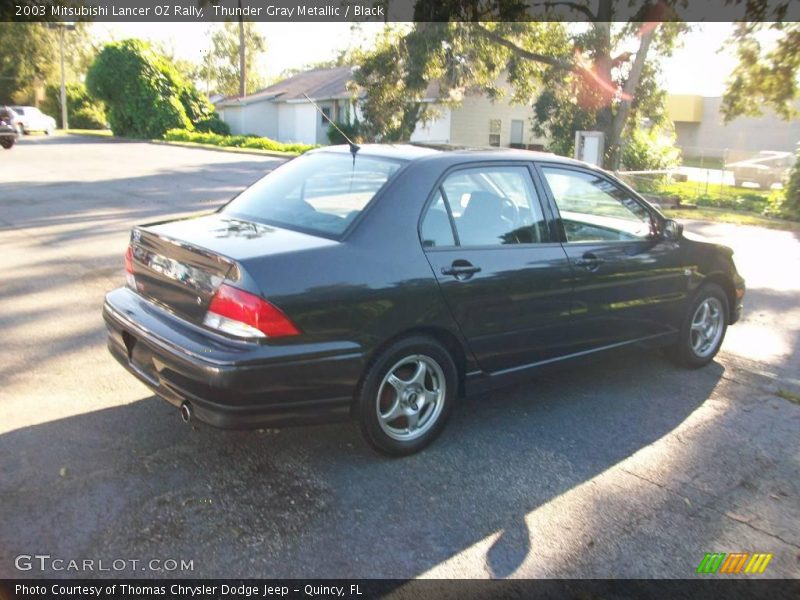 Thunder Gray Metallic / Black 2003 Mitsubishi Lancer OZ Rally
