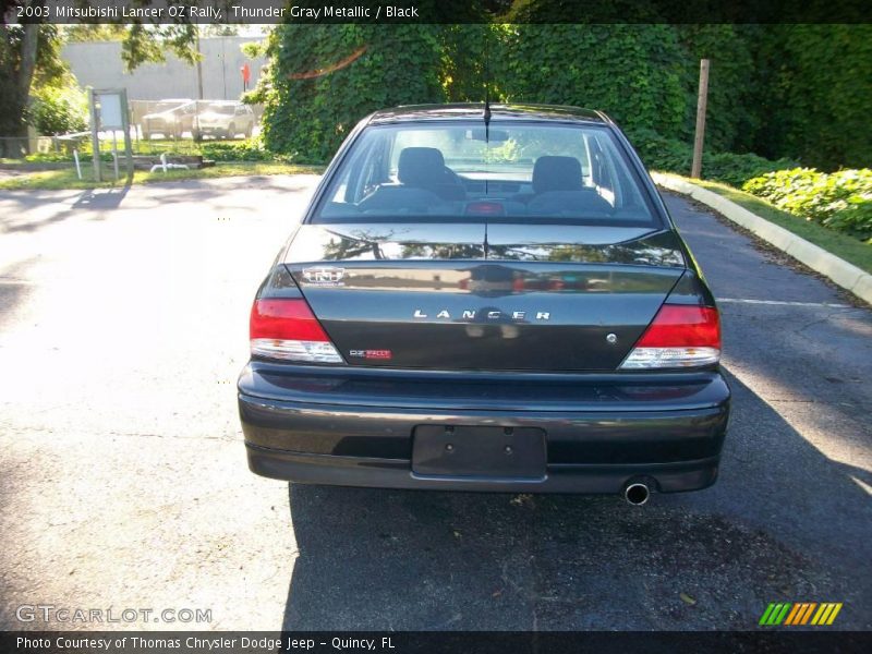 Thunder Gray Metallic / Black 2003 Mitsubishi Lancer OZ Rally