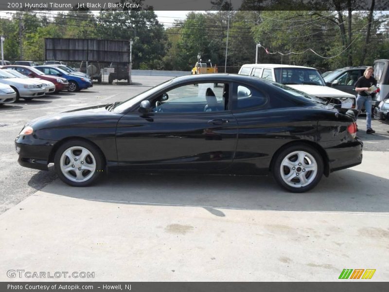 Jet Black / Black/Gray 2001 Hyundai Tiburon