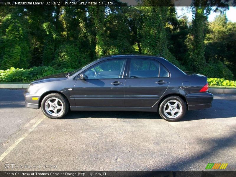 Thunder Gray Metallic / Black 2003 Mitsubishi Lancer OZ Rally