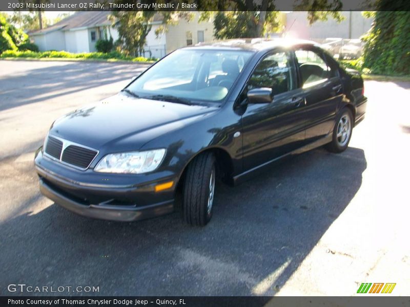 Thunder Gray Metallic / Black 2003 Mitsubishi Lancer OZ Rally