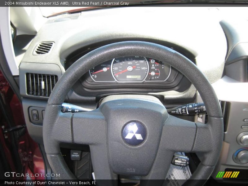 Ultra Red Pearl / Charcoal Gray 2004 Mitsubishi Endeavor XLS AWD