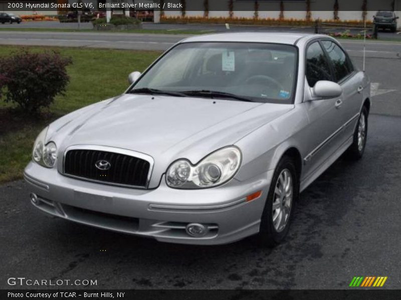 Brilliant Silver Metallic / Black 2003 Hyundai Sonata GLS V6