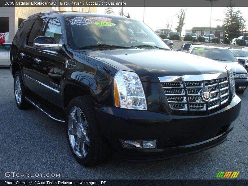 Black Raven / Cocoa/Light Cashmere 2008 Cadillac Escalade AWD