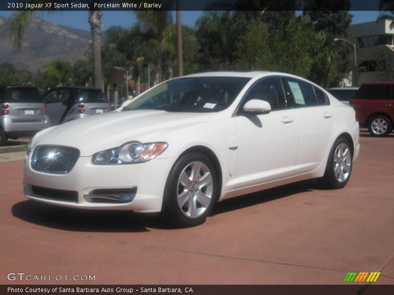 Porcelain White / Barley 2010 Jaguar XF Sport Sedan