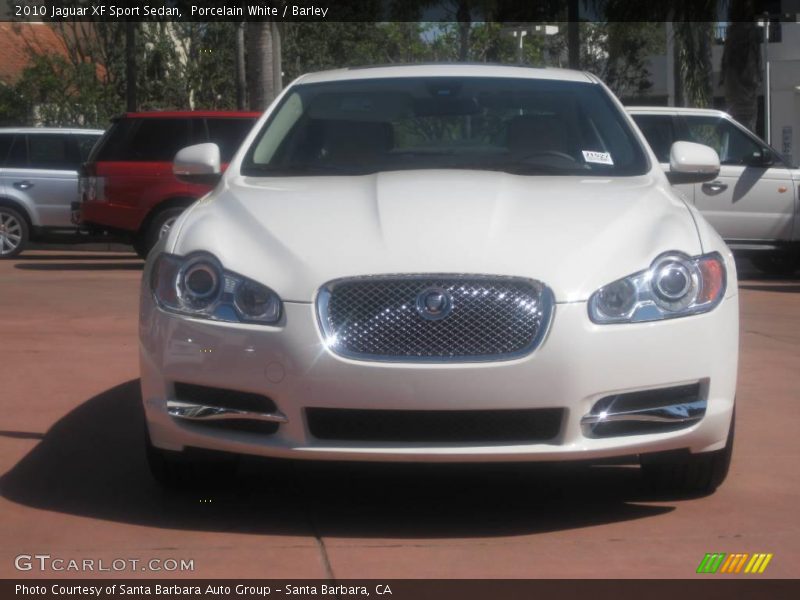 Porcelain White / Barley 2010 Jaguar XF Sport Sedan