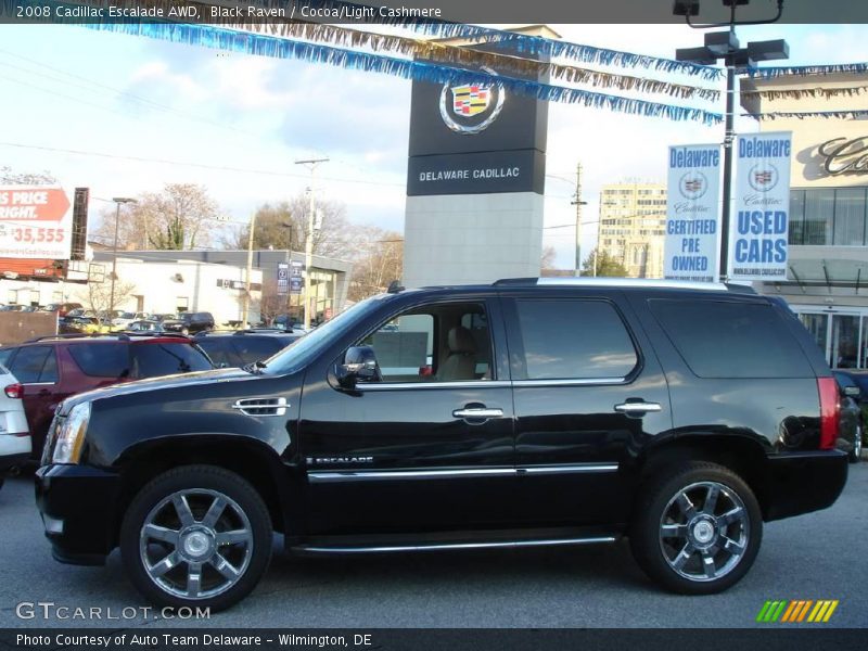 Black Raven / Cocoa/Light Cashmere 2008 Cadillac Escalade AWD
