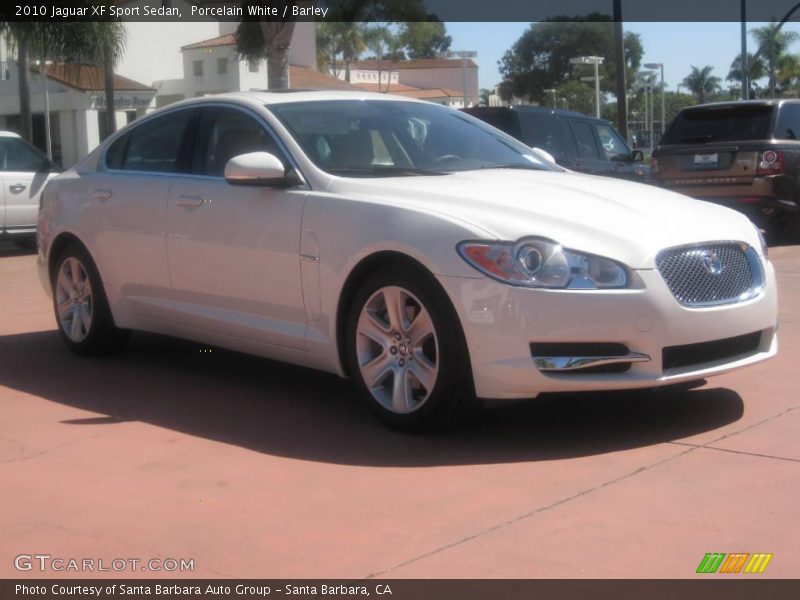 Porcelain White / Barley 2010 Jaguar XF Sport Sedan