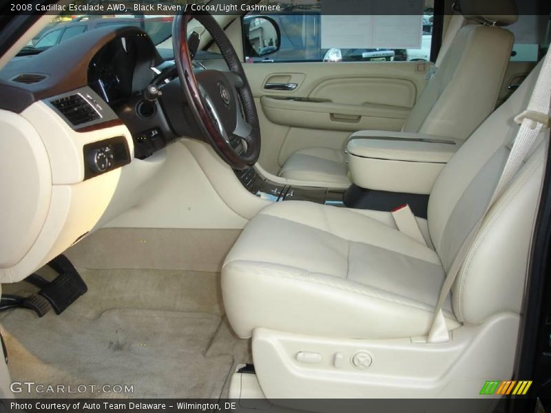 Black Raven / Cocoa/Light Cashmere 2008 Cadillac Escalade AWD