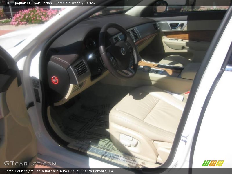 Porcelain White / Barley 2010 Jaguar XF Sport Sedan