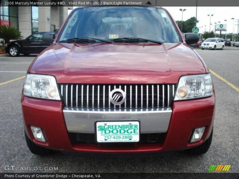Vivid Red Metallic / Black/Light Parchment 2006 Mercury Mariner Luxury 4WD