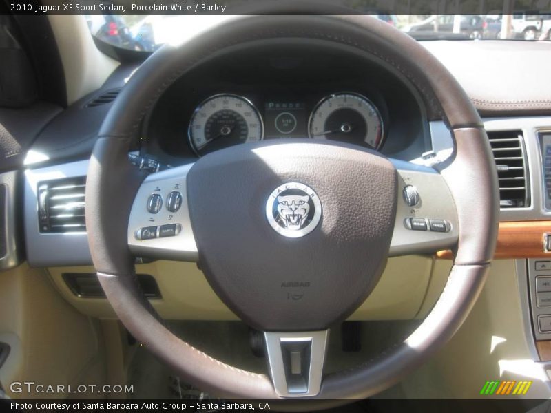 Porcelain White / Barley 2010 Jaguar XF Sport Sedan