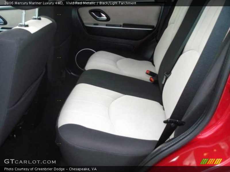 Vivid Red Metallic / Black/Light Parchment 2006 Mercury Mariner Luxury 4WD