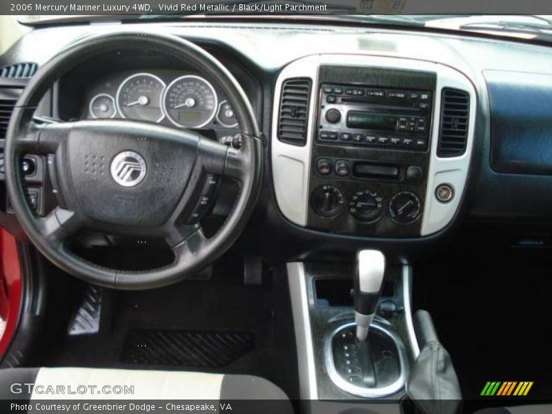 Vivid Red Metallic / Black/Light Parchment 2006 Mercury Mariner Luxury 4WD