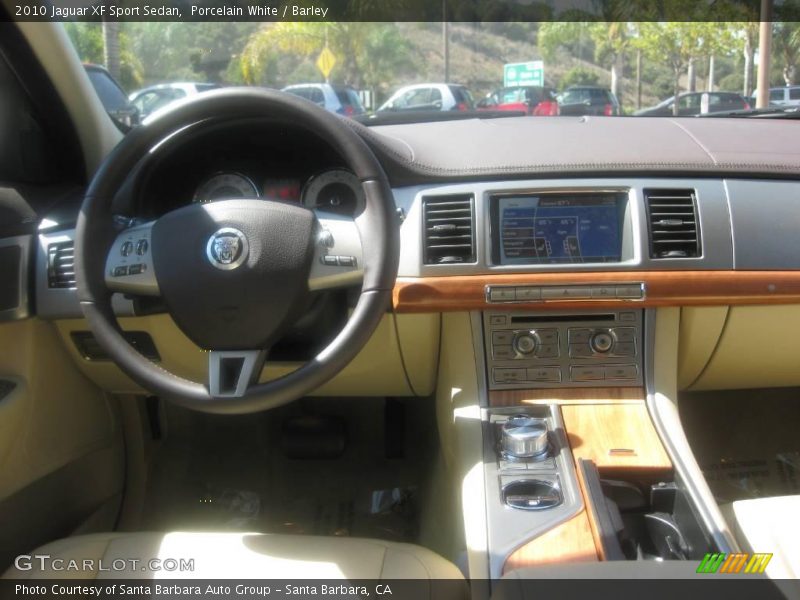 Porcelain White / Barley 2010 Jaguar XF Sport Sedan