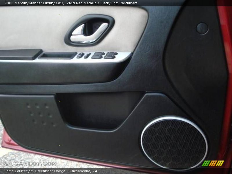 Vivid Red Metallic / Black/Light Parchment 2006 Mercury Mariner Luxury 4WD