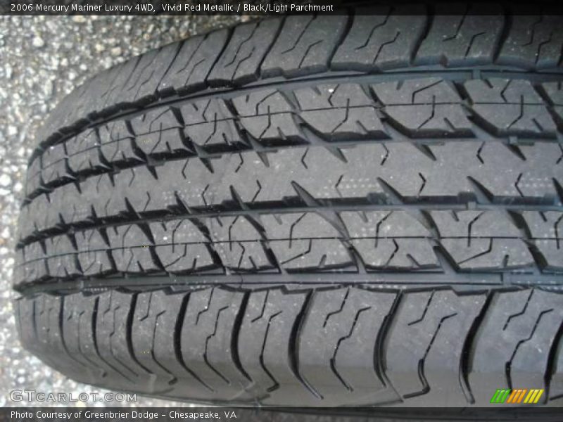 Vivid Red Metallic / Black/Light Parchment 2006 Mercury Mariner Luxury 4WD