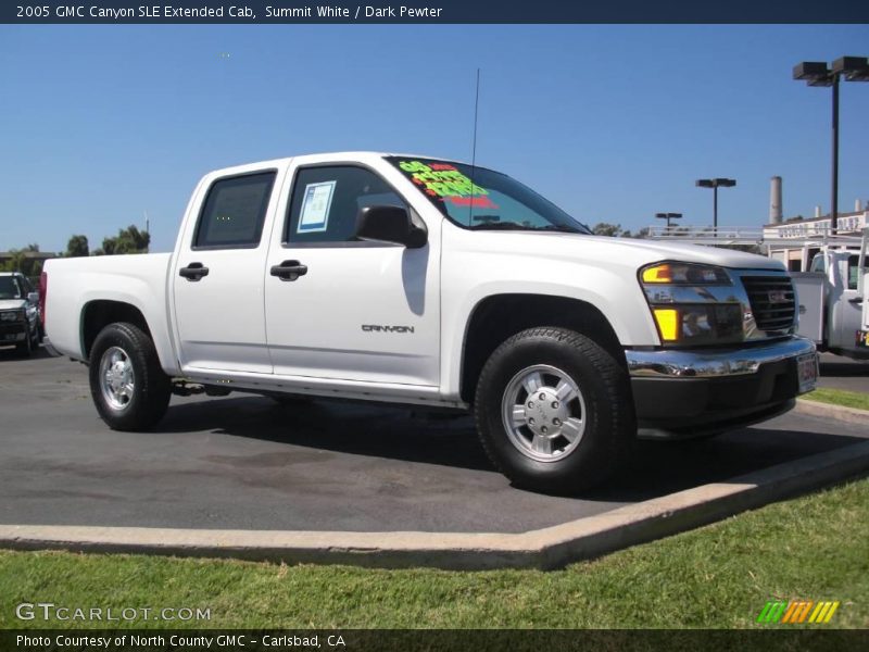 Summit White / Dark Pewter 2005 GMC Canyon SLE Extended Cab