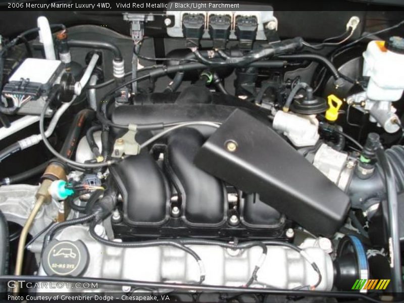 Vivid Red Metallic / Black/Light Parchment 2006 Mercury Mariner Luxury 4WD