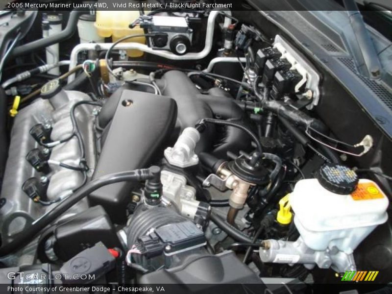 Vivid Red Metallic / Black/Light Parchment 2006 Mercury Mariner Luxury 4WD