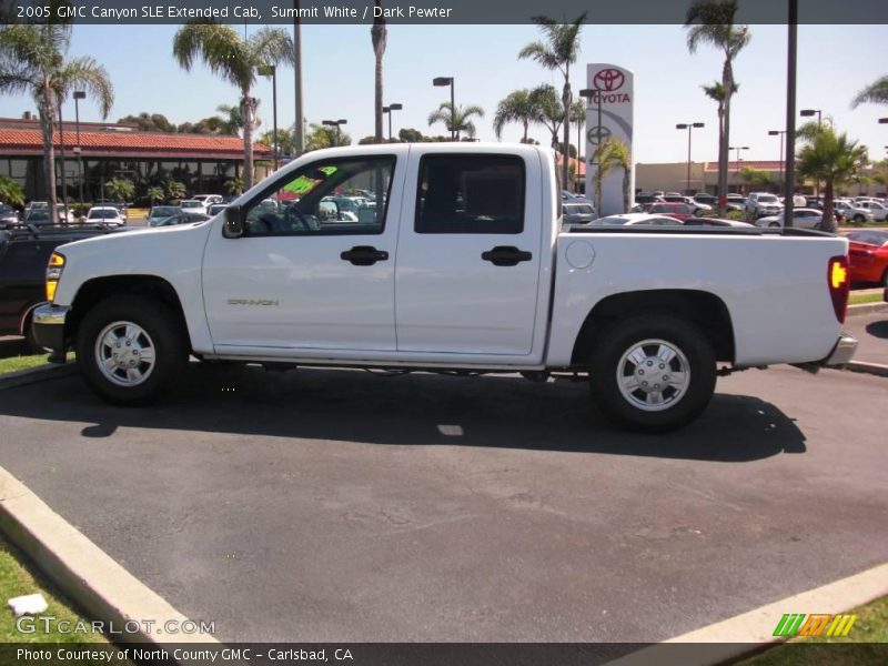 Summit White / Dark Pewter 2005 GMC Canyon SLE Extended Cab