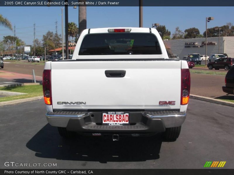 Summit White / Dark Pewter 2005 GMC Canyon SLE Extended Cab